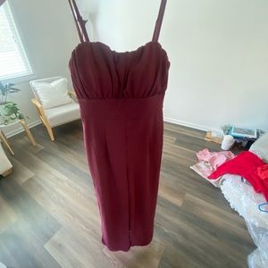 Size Small Maroon Jumpsuit from Francesca’s.